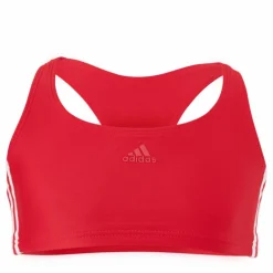 Fitness 3 Stripes Bikini Girls Vivid Red / White