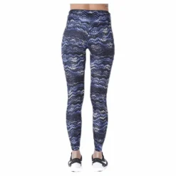 Flattering AOP Tights Blue/Black