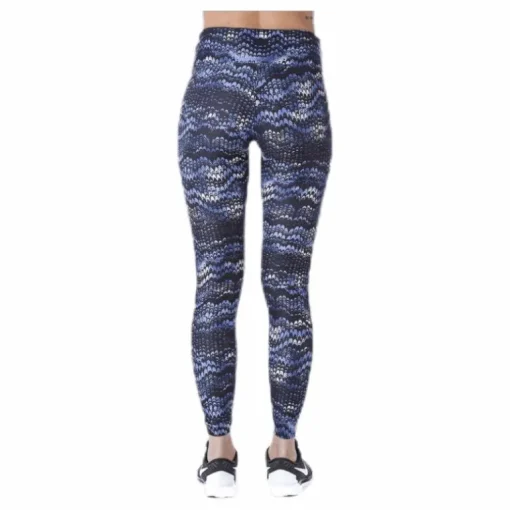 Flattering AOP Tights Blue/Black