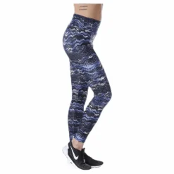 Flattering AOP Tights Blue/Black