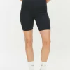 Flattering High Waist Bike Tig Black