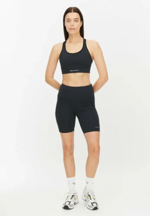 Flattering High Waist Bike Tig Black