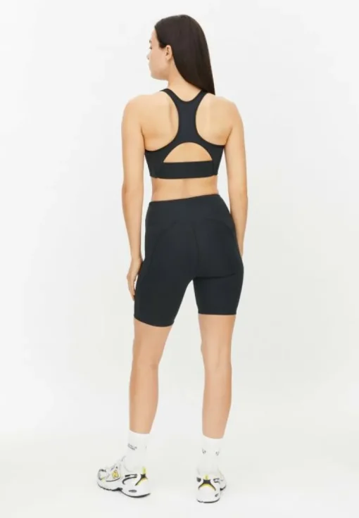 Flattering High Waist Bike Tig Black
