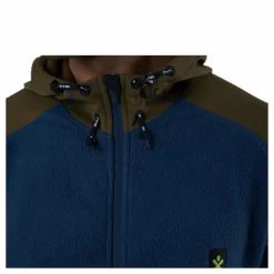 Fleece Zip Hood Blue/Green