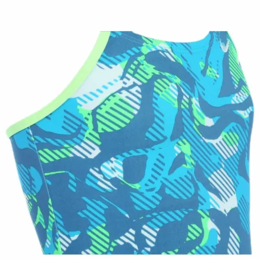 Floral Camo Crossback Tankini Turquoise