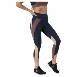 Flow Blocked Tights Blue/Purple