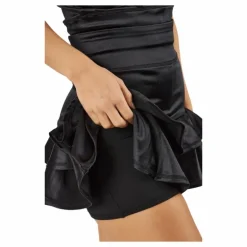Frida Frill Skirt Black Metallic