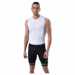 Fujin Tights Short Suspenders Bib White/Black