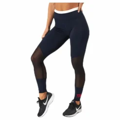 Full Length Mesh InsertLegging Blue/Red
