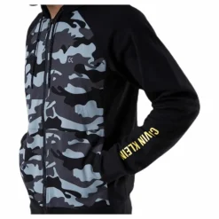 Full Zip Hooded Jacket Patterned/Black