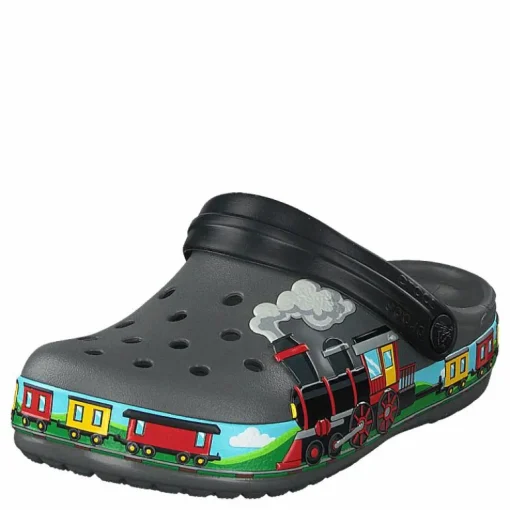 Fun Lab Train Band Clog Kids Slate Grey