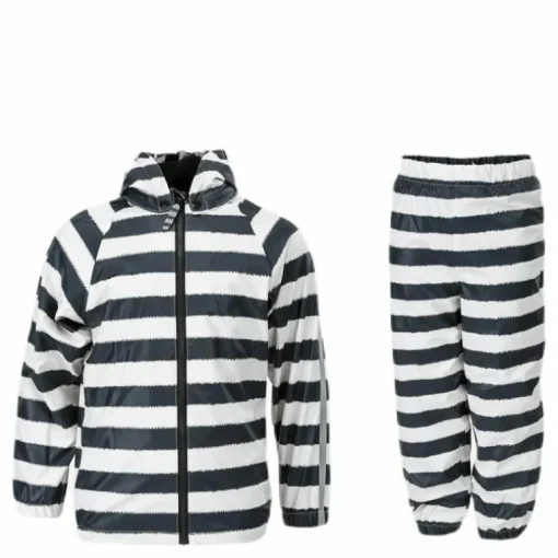Gary Fleece Rain Set White/Black