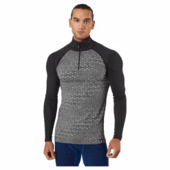 Geo Merino Wool Halfzip Dgrey