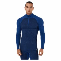 Geo Merino Wool Halfzip Lapis