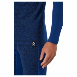 Geo Merino Wool Halfzip Lapis