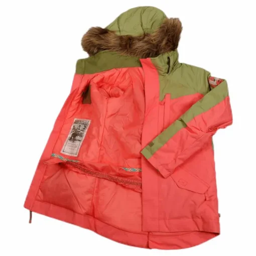 Girls Aubrey Parka Jacket Orange