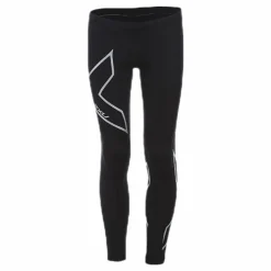 Girl`s Compression Tights-U Junior Black/Silver
