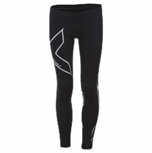 Girl`s Compression Tights-U Junior Black/Silver