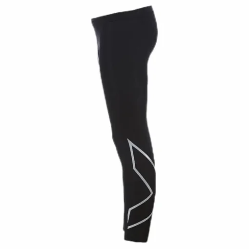 Girl`s Compression Tights-U Junior Black/Silver