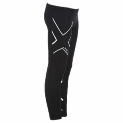 Girl`s Compression Tights-U Junior Black/Silver