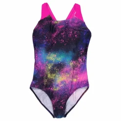 Girls Digital Allover Splashba Black/pink