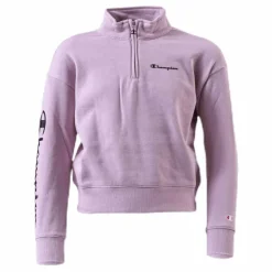 Girls Half Zip Sweatshirt Pink