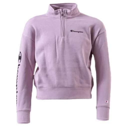 Girls Half Zip Sweatshirt Pink