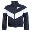 Girls Heritage Front Zip White/Black