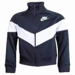 Girls Heritage Front Zip White/Black