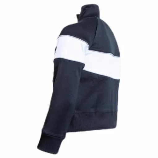 Girls Heritage Front Zip White/Black