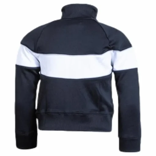 Girls Heritage Front Zip White/Black