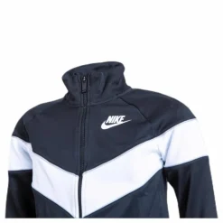 Girls Heritage Front Zip White/Black