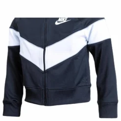 Girls Heritage Front Zip White/Black