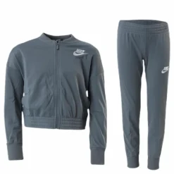 Girls Track Suit Tape White/Grey