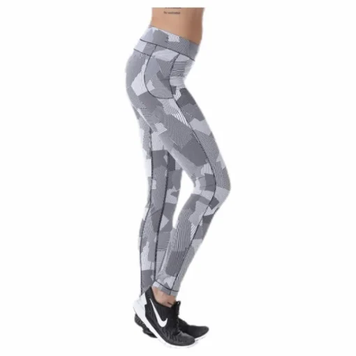 Graphic line tights White