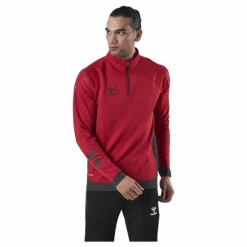 Half Zip Red