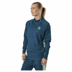 Half Zip Sweat Blue/Green