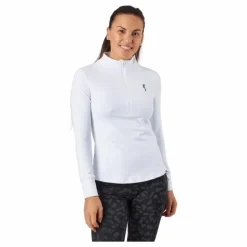 Half Zip Sweater White
