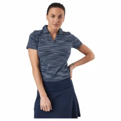 Heather Slub Polo Blue