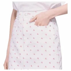 High Rise Mini Skirt White