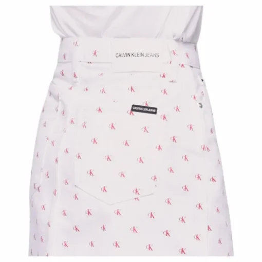 High Rise Mini Skirt White