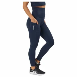 High Waist Tights - Side Pocke Dark Blue