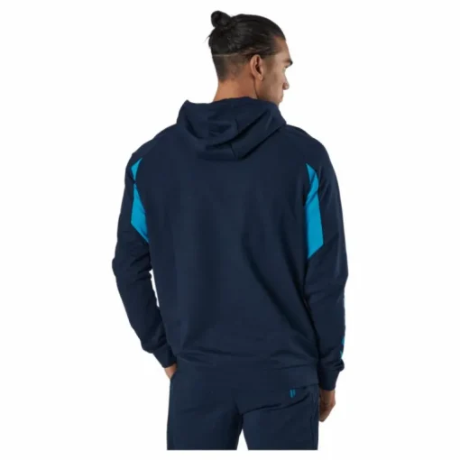 Hmlaction Cotton Hoodie Black Iris/atomic Blue