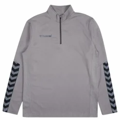 Hmlauthentic Half Zip Sweatshi Grey Melange