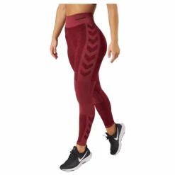 Hmlclea Seamless Mid Waist Tig Cabernet/apple Butter Melange