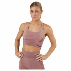 Hmlclea Seamless Sports Top Woodrose/rose Taupe Melange