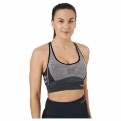Hmlclea Seamless Sports Top Chateau Gray/black Melange