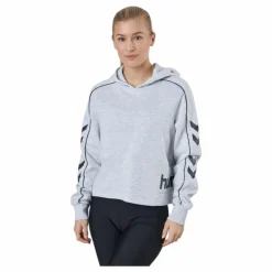 Hmllgc Yoko Cropped Hoodie Light Grey Melange