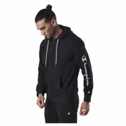 Hooded Full Zip Sweatshirt Black