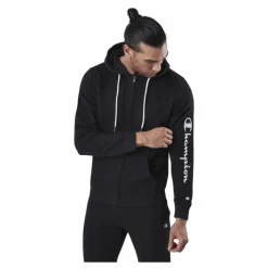 Hooded Full Zip Sweatshirt Black